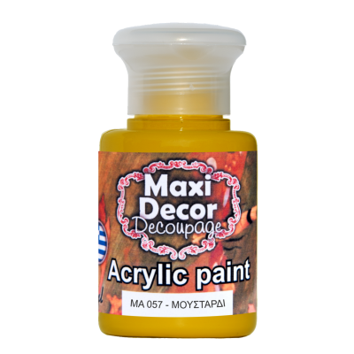 Ακρυλικό Χρώμα 60ml Maxi Decor Μουσταρδί MA057_MA057060